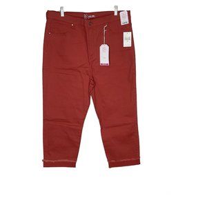 No Boundaries JR. Women's Skinny Crop High Rise Pants Size 19 Red